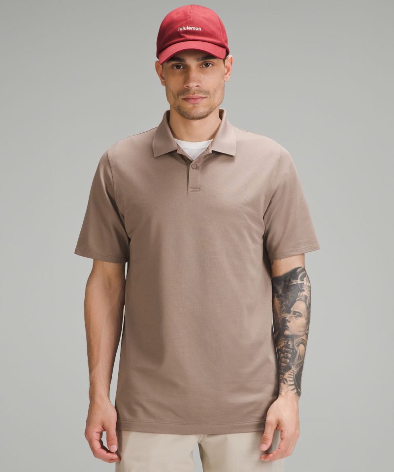 Lululemon Classic-Fit Pique Short-Sleeve Polo Shirt Taupetastic Online Outlet Sale