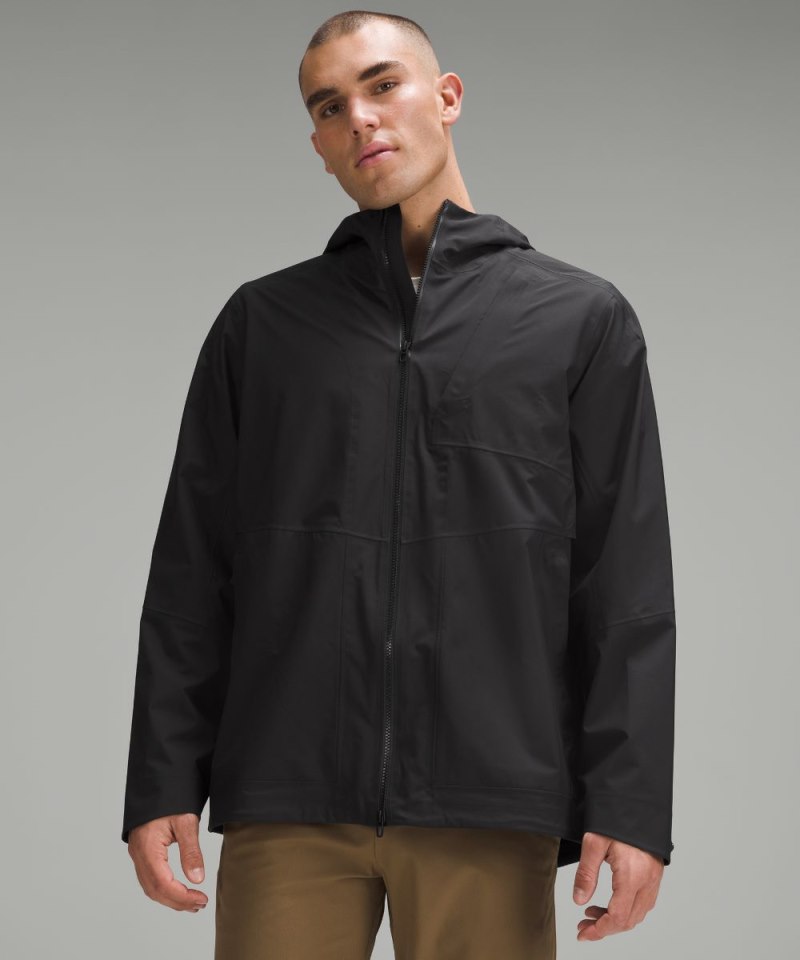 Lululemon Waterproof Full-Zip Rain Jacket Black Online Outlet Sale