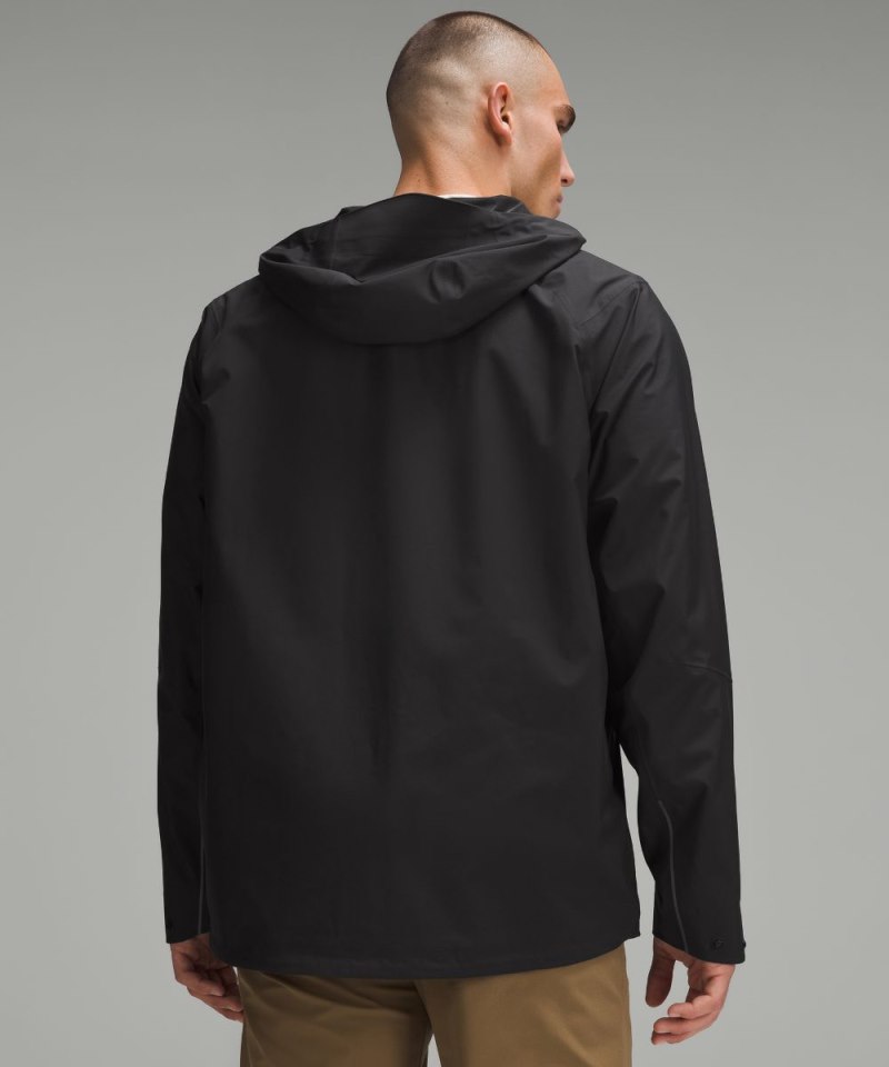 Lululemon Waterproof Full-Zip Rain Jacket Black Online Outlet Sale