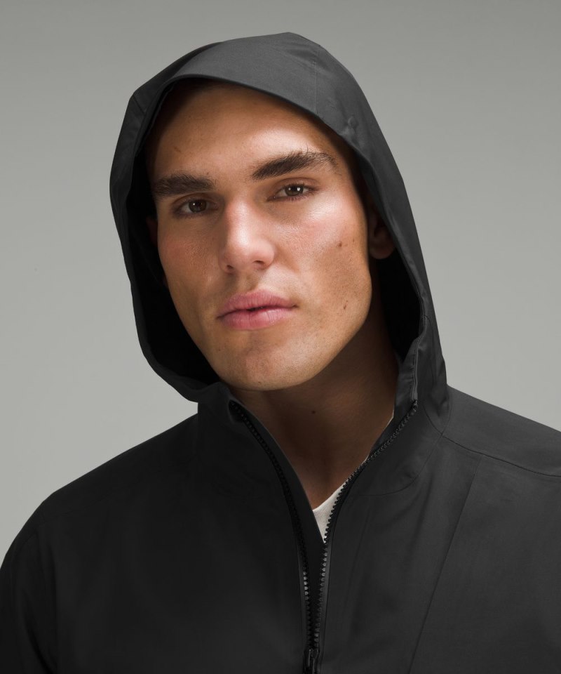 Lululemon Waterproof Full-Zip Rain Jacket Black Online Outlet Sale