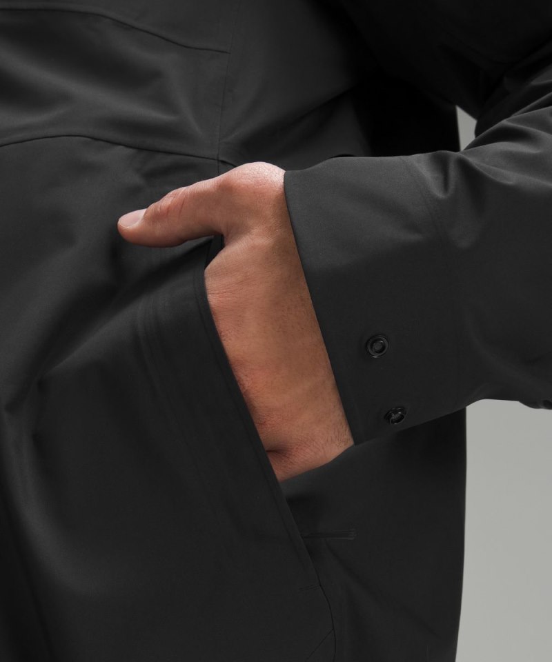 Lululemon Waterproof Full-Zip Rain Jacket Black Online Outlet Sale