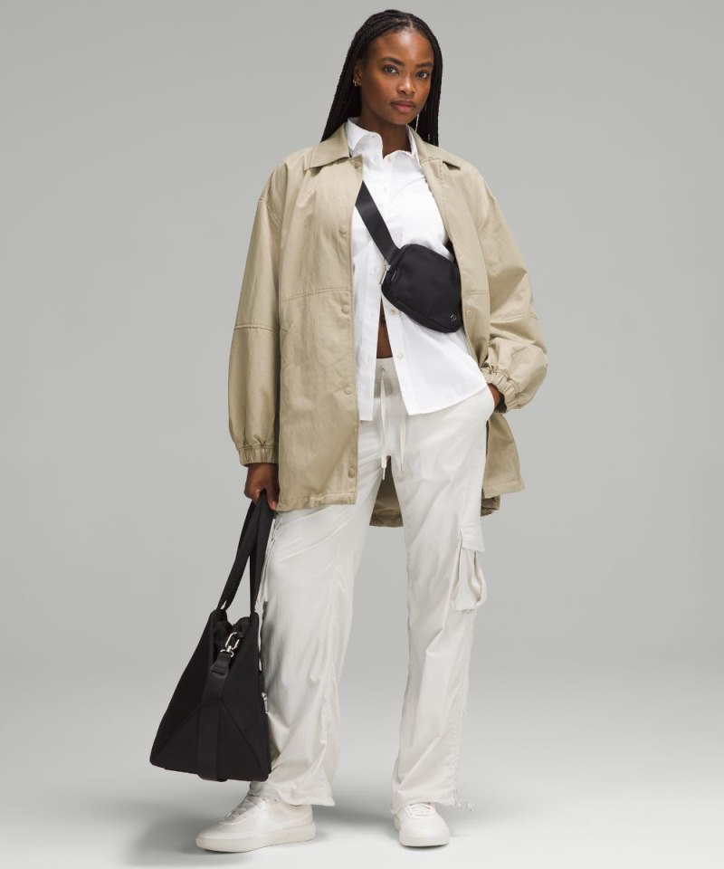 Lululemon Lightweight Oversized Coaches Jacket Compass Khaki Online Outlet Sale