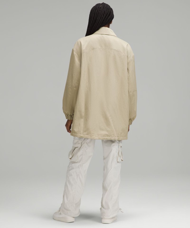 Lululemon Lightweight Oversized Coaches Jacket Compass Khaki Online Outlet Sale