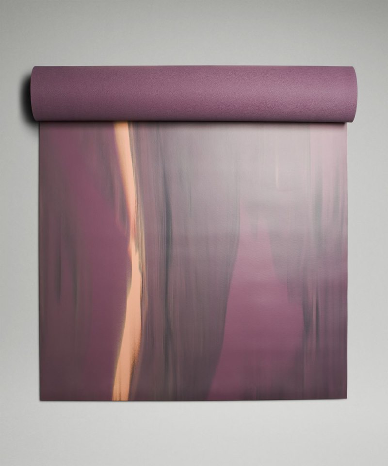 Lululemon The (Big) Mat 5mm *Made With FSC™ Certified Rubber Cyber Violet / Traverse Grey / Peach Bellini / Cyber Violet Online Outlet Sale