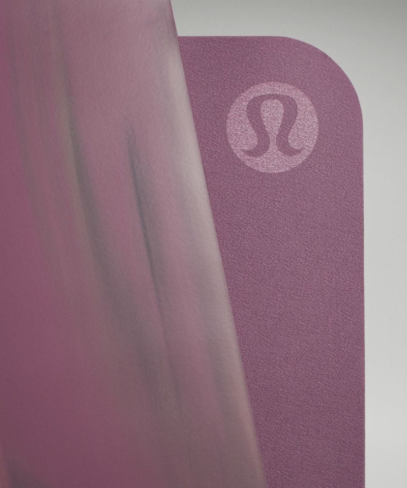 Lululemon The (Big) Mat 5mm *Made With FSC™ Certified Rubber Cyber Violet / Traverse Grey / Peach Bellini / Cyber Violet Online Outlet Sale