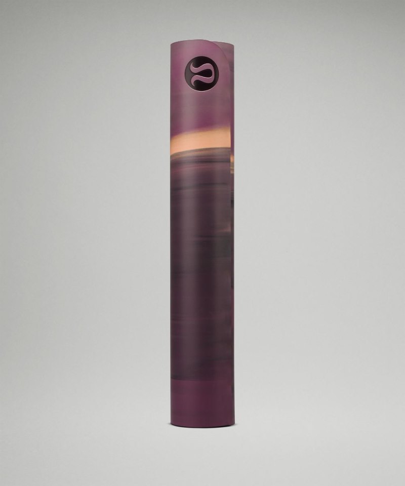 Lululemon The (Big) Mat 5mm *Made With FSC™ Certified Rubber Cyber Violet / Traverse Grey / Peach Bellini / Cyber Violet Online Outlet Sale