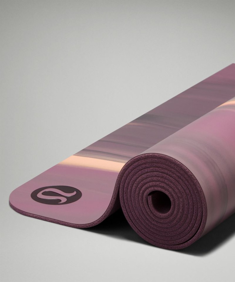Lululemon The (Big) Mat 5mm *Made With FSC™ Certified Rubber Cyber Violet / Traverse Grey / Peach Bellini / Cyber Violet Online Outlet Sale