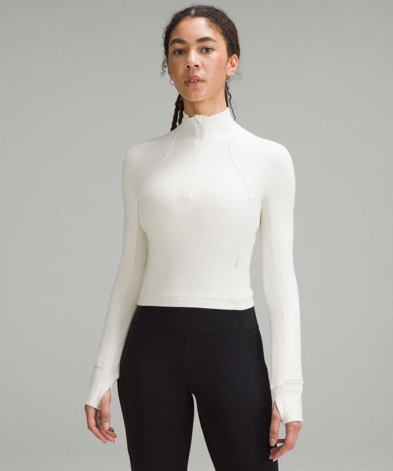 Lululemon It's Rulu Cropped Half Zip Bone Online Outlet Sale