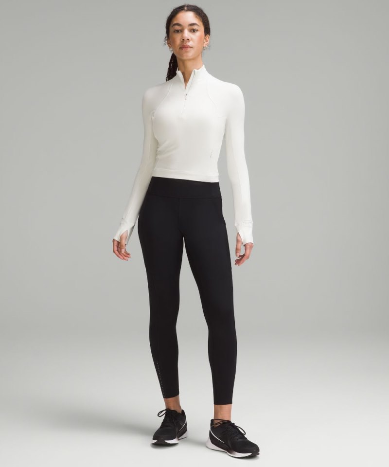 Lululemon It's Rulu Cropped Half Zip Bone Online Outlet Sale