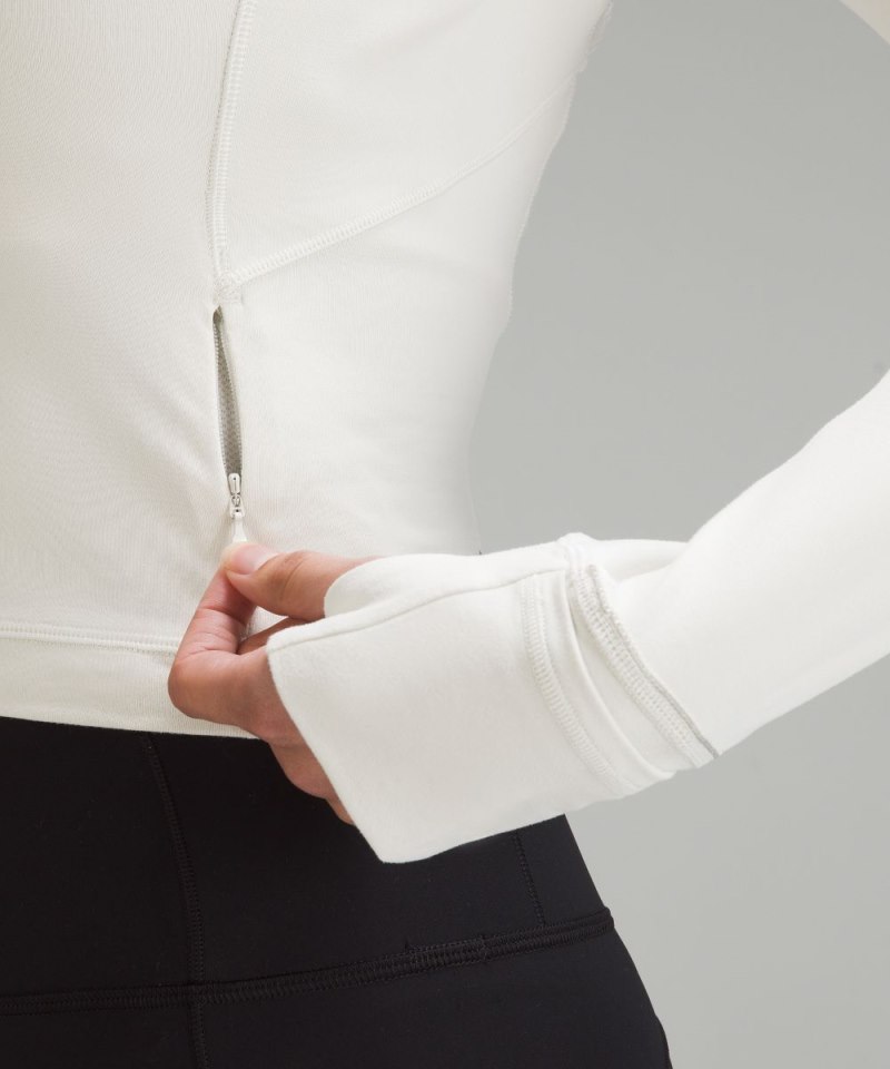 Lululemon It's Rulu Cropped Half Zip Bone Online Outlet Sale