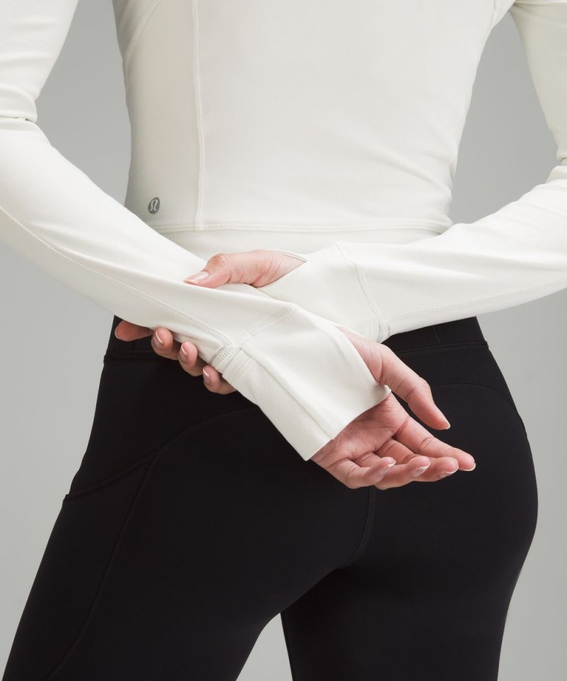 Lululemon It's Rulu Cropped Half Zip Bone Online Outlet Sale