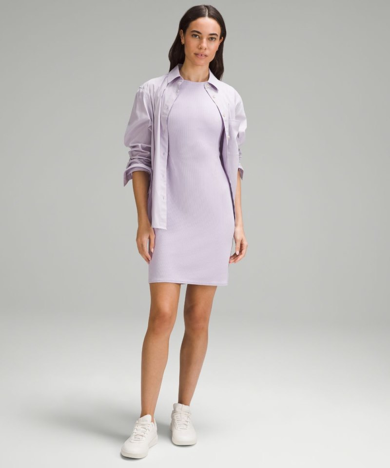 Lululemon Ribbed Softstreme Slim-Fit Tank Dress Lilac Ether Online Outlet Sale