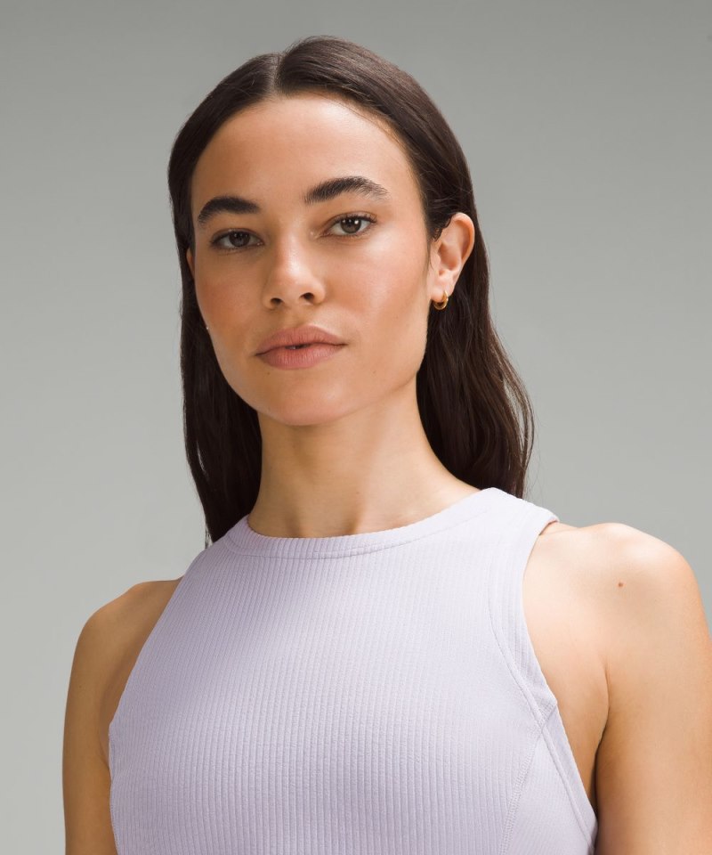 Lululemon Ribbed Softstreme Slim-Fit Tank Dress Lilac Ether Online Outlet Sale