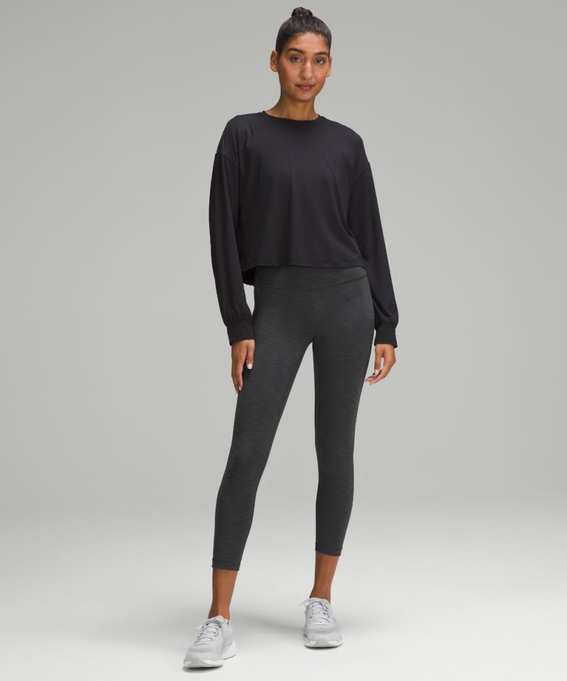 Lululemon Wunder Train High-Rise Tight 25" Heathered Graphite Grey Online Outlet Sale