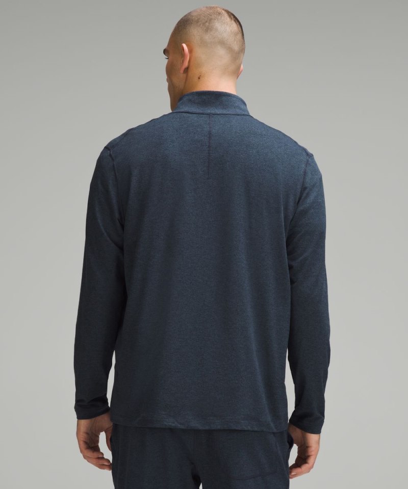 Lululemon Soft Jersey Half Zip Heathered Classic Navy / Heathered True Navy Online Outlet Sale