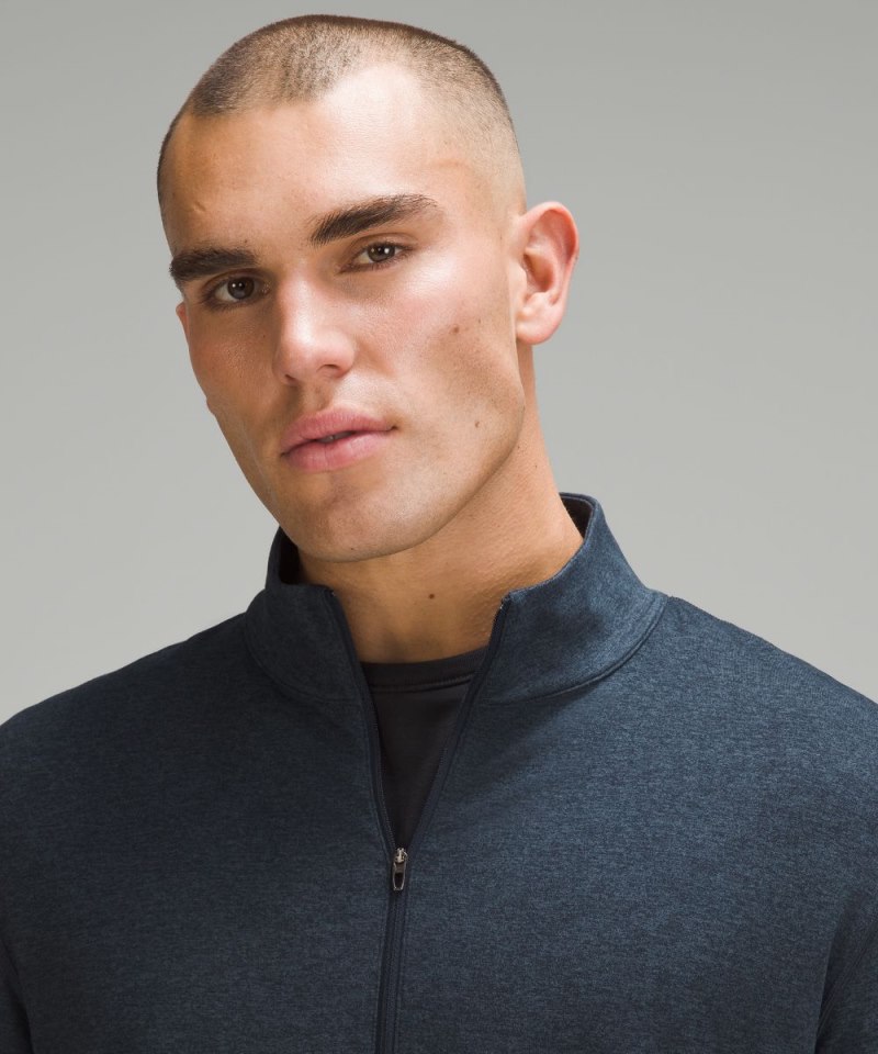 Lululemon Soft Jersey Half Zip Heathered Classic Navy / Heathered True Navy Online Outlet Sale