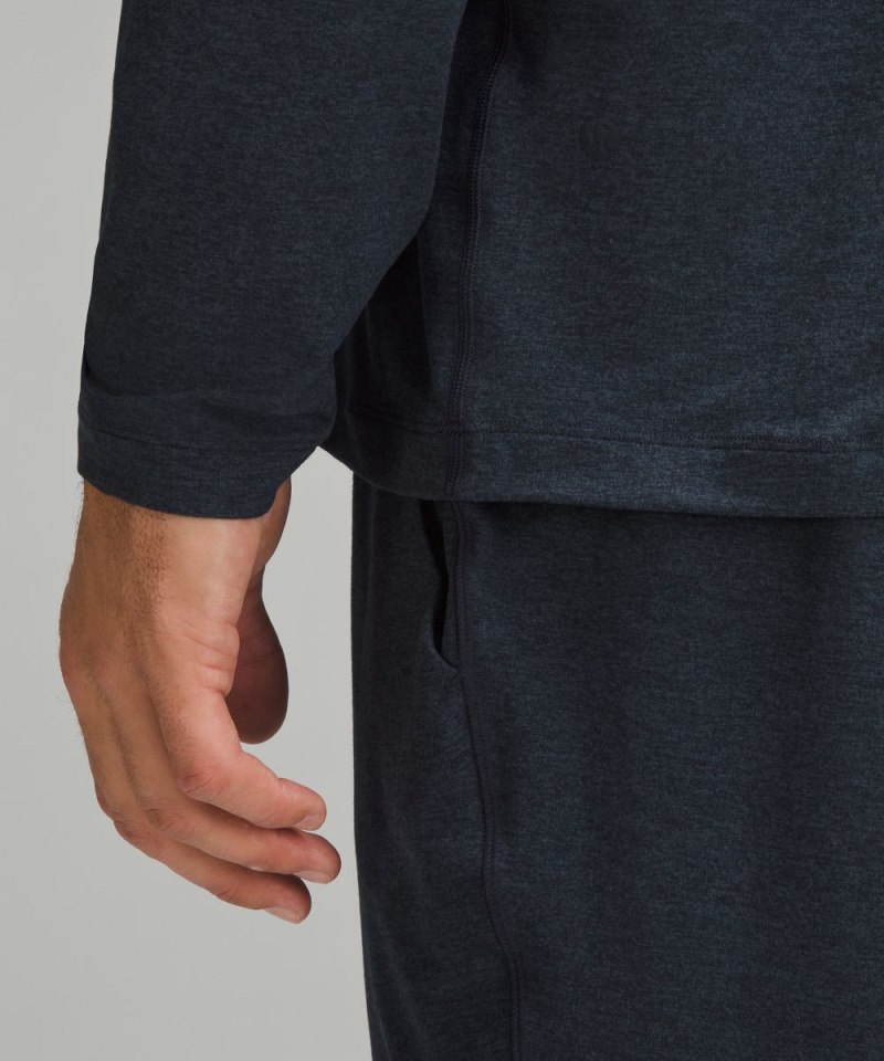 Lululemon Soft Jersey Half Zip Heathered Classic Navy / Heathered True Navy Online Outlet Sale