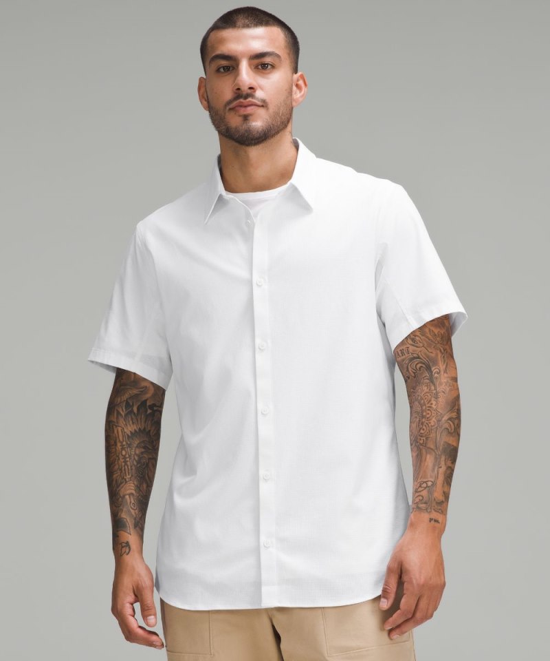 Lululemon Airing Easy Short-Sleeve Shirt Bright White Online Outlet Sale