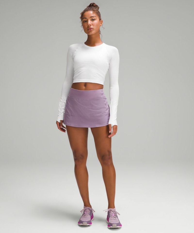 Lululemon Swiftly Tech Cropped Long-Sleeve Shirt 2.0 White / White Online Outlet Sale