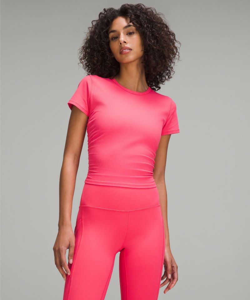 Lululemon All It Takes Ribbed Nulu T-Shirt Glaze Pink Online Outlet Sale