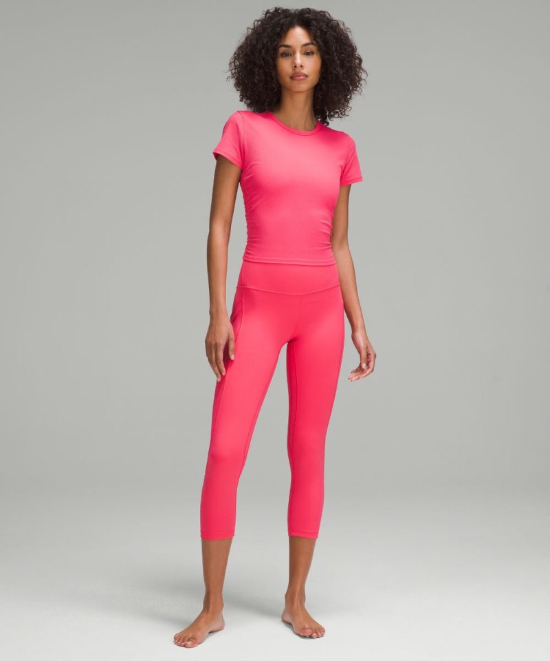 Lululemon All It Takes Ribbed Nulu T-Shirt Glaze Pink Online Outlet Sale