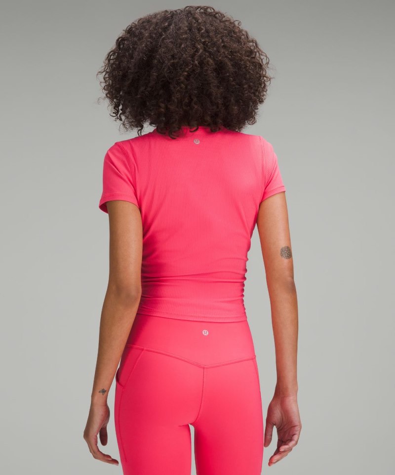 Lululemon All It Takes Ribbed Nulu T-Shirt Glaze Pink Online Outlet Sale