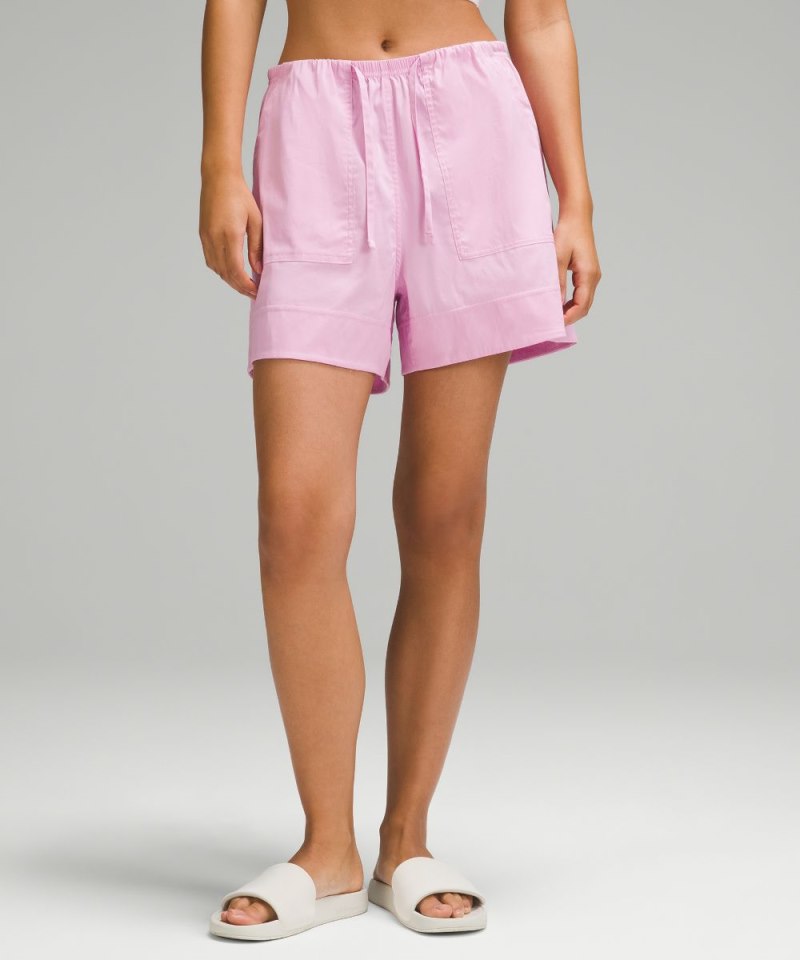 Lululemon Cotton-Blend Poplin High-Rise Short 4" Vitapink Online Outlet Sale