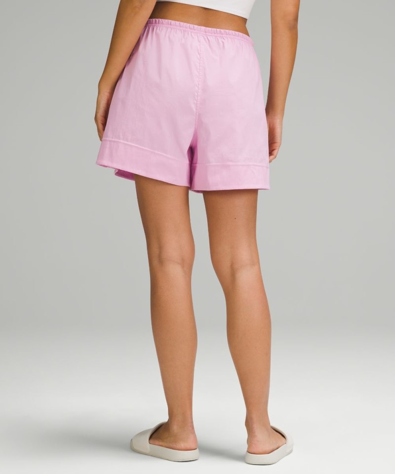 Lululemon Cotton-Blend Poplin High-Rise Short 4" Vitapink Online Outlet Sale