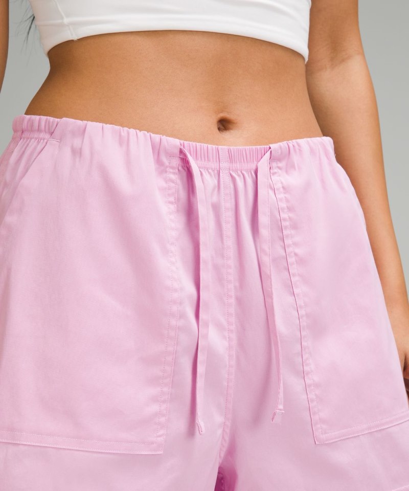 Lululemon Cotton-Blend Poplin High-Rise Short 4" Vitapink Online Outlet Sale