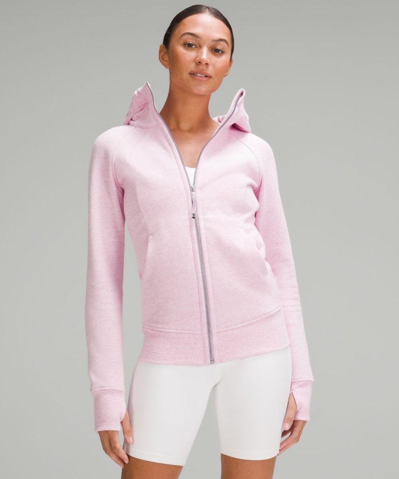 Lululemon Scuba Full-Zip Hoodie Heathered Vitapink Online Outlet Sale