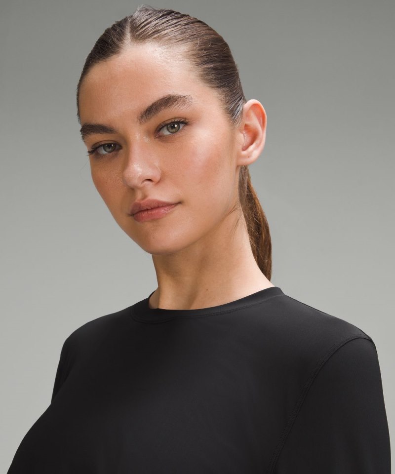 Lululemon Mesh Panelled Running Long-Sleeve Shirt Black Online Outlet Sale