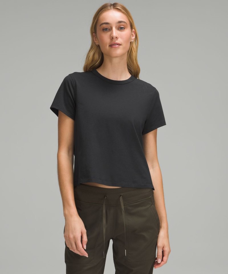 Lululemon Classic-Fit Cotton-Blend T-Shirt Black Online Outlet Sale