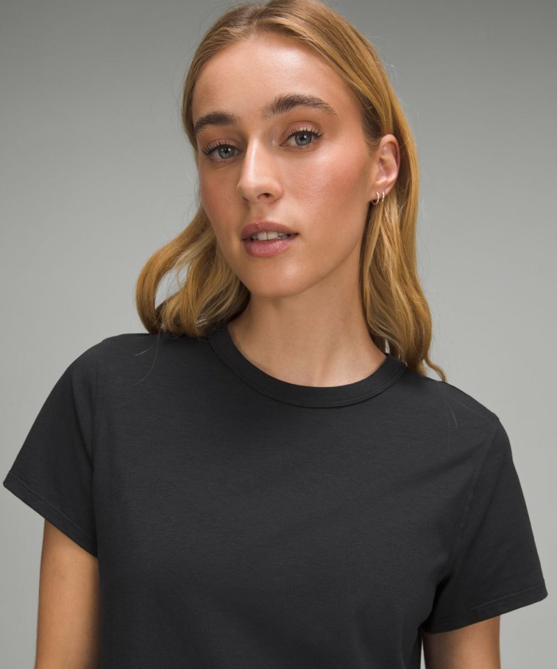 Lululemon Classic-Fit Cotton-Blend T-Shirt Black Online Outlet Sale