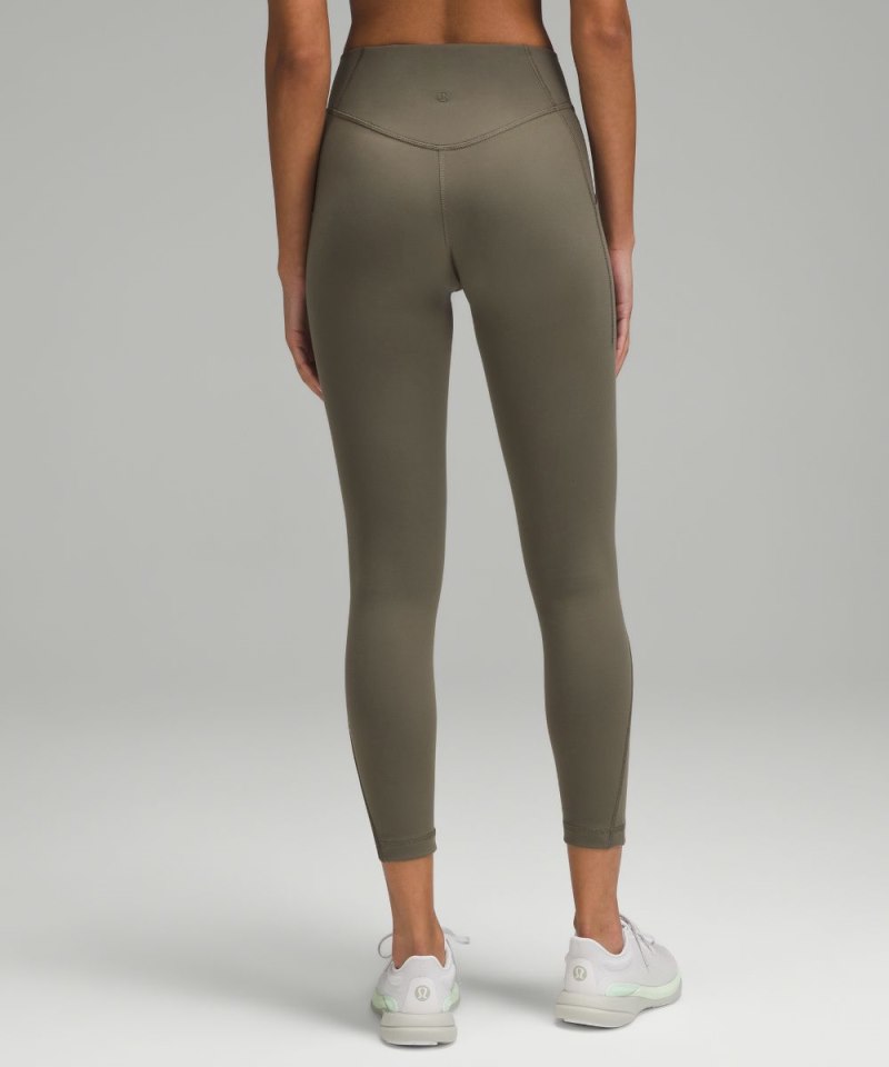 Lululemon Wunder Under SmoothCover Tight with Pockets 25" Army Green Online Outlet Sale