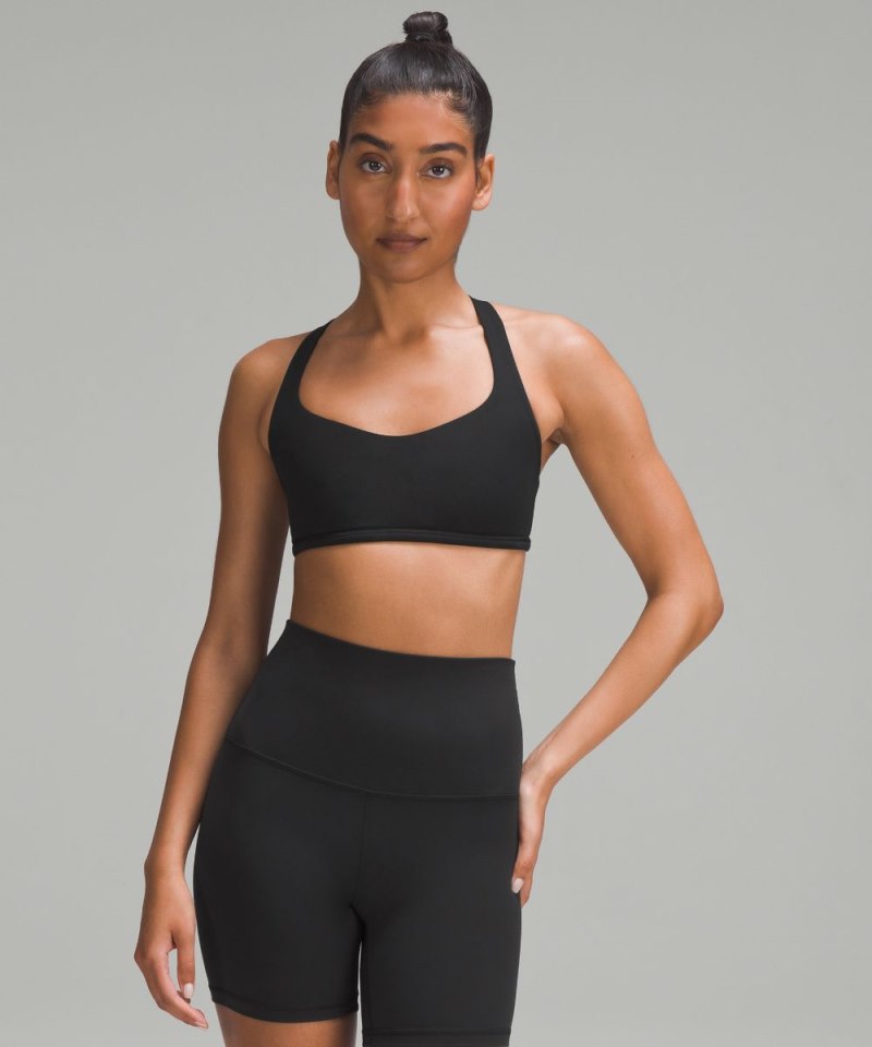 Lululemon Free to Be Bra - Wild *Light Support, A / B Cup Black Online Outlet Sale