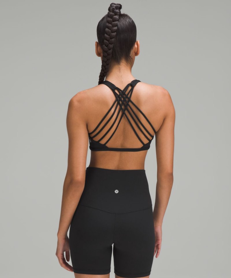 Lululemon Free to Be Bra - Wild *Light Support, A / B Cup Black Online Outlet Sale