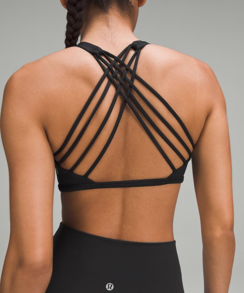 Lululemon Free to Be Bra - Wild *Light Support, A / B Cup Black Online Outlet Sale