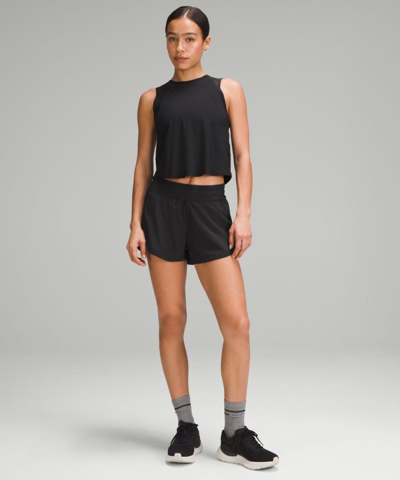 Lululemon Sculpt Cropped Tank Top Black Online Outlet Sale