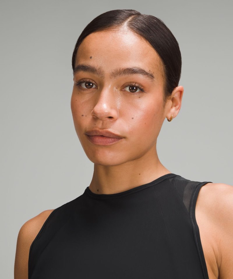 Lululemon Sculpt Cropped Tank Top Black Online Outlet Sale