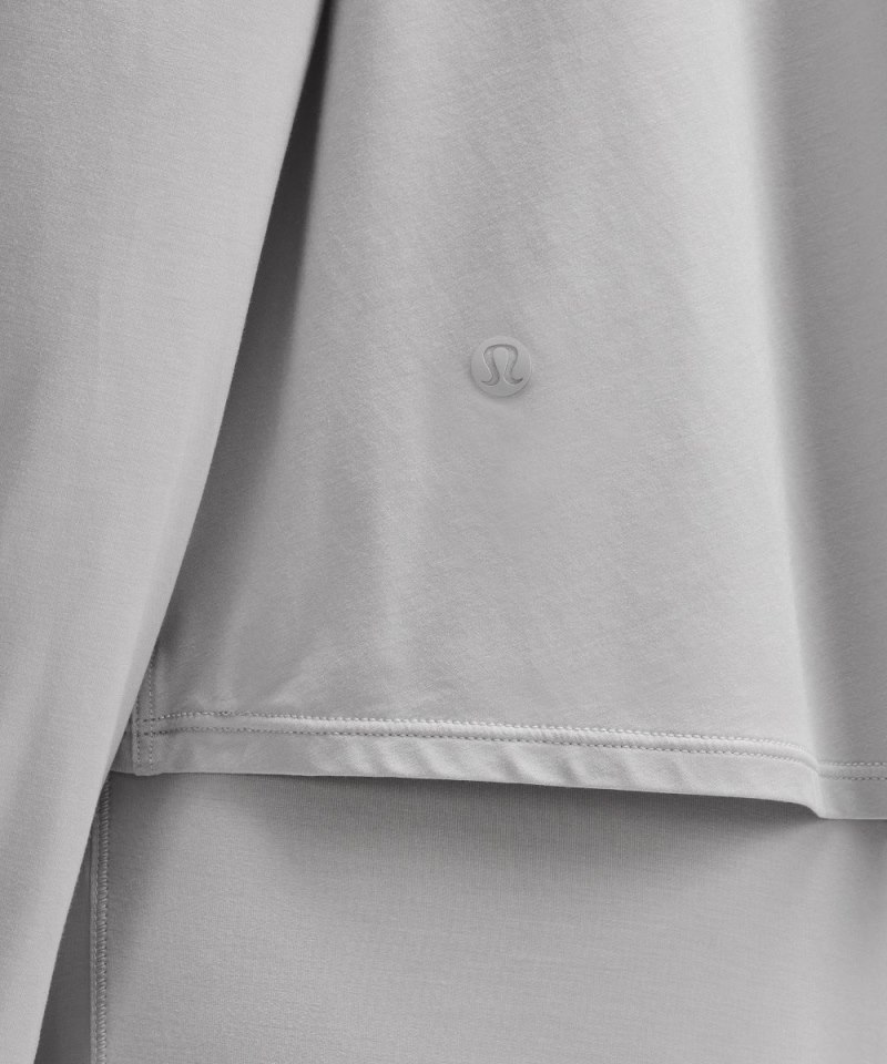 Lululemon Modal Relaxed-Fit Lounge Long-Sleeve Shirt Silver Drop Online Outlet Sale