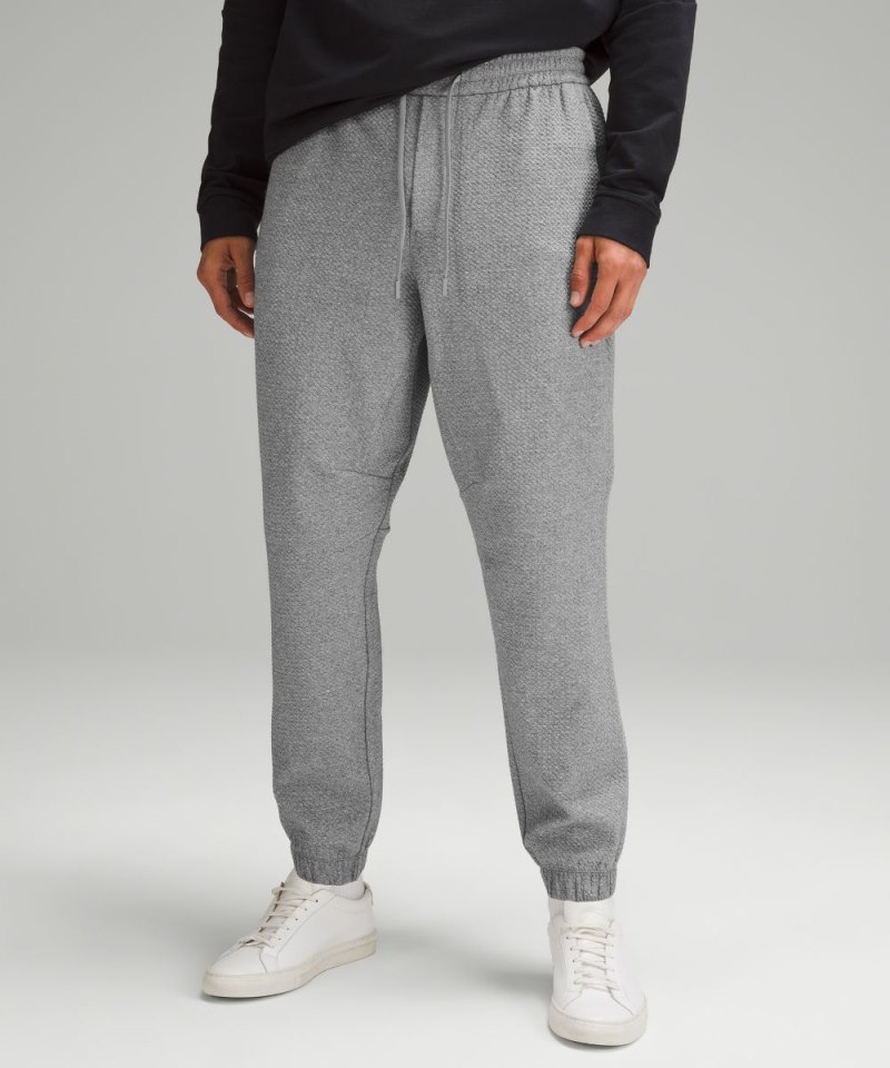Lululemon Textured Double-Knit Cotton Jogger Heathered Medium Grey / Black Online Outlet Sale