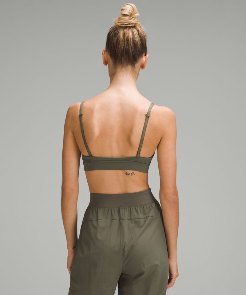 Lululemon License to Train Triangle Bra *Light Support, A / B Cup Army Green Online Outlet Sale