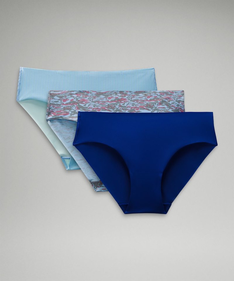 Lululemon InvisiWear Mid-Rise Bikini Underwear *3 Pack Jumie Stripe Ideal Mint Sinatra Blue / Chroma Wp Sinatra Blue Cyber Violet / Larkspur Online Outlet Sale
