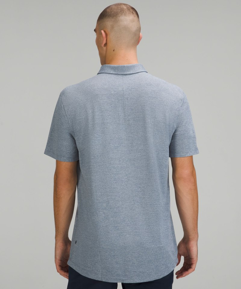Lululemon Evolution Short-Sleeve Polo Shirt *Pique heathered iron blue Online Outlet Sale