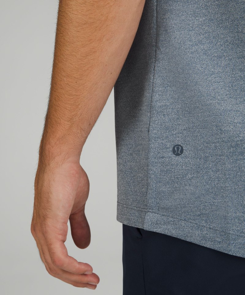 Lululemon Evolution Short-Sleeve Polo Shirt *Pique heathered iron blue Online Outlet Sale
