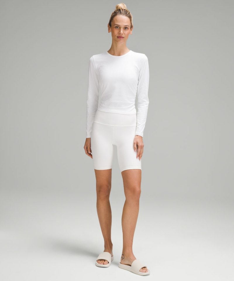 Lululemon All It Takes Ribbed Nulu Long-Sleeve Shirt White Online Outlet Sale