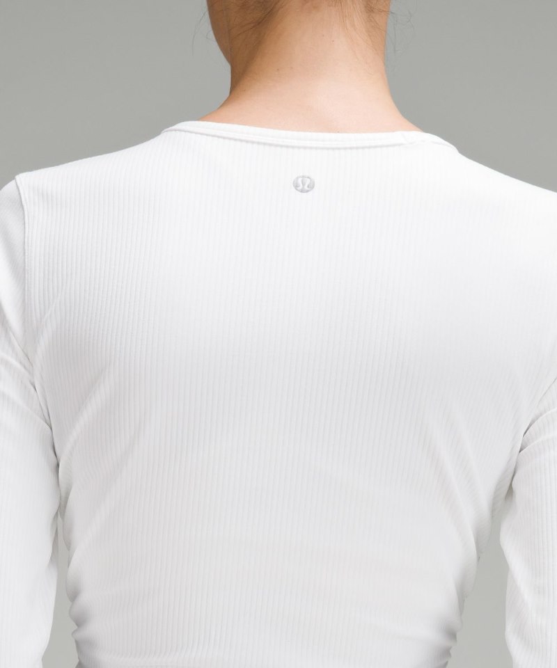 Lululemon All It Takes Ribbed Nulu Long-Sleeve Shirt White Online Outlet Sale