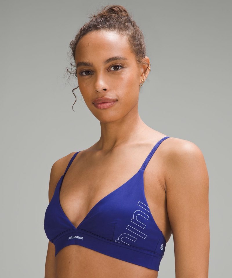 Lululemon License to Train Triangle Bra Light Support, A / B Cup *Graphic Larkspur Online Outlet Sale