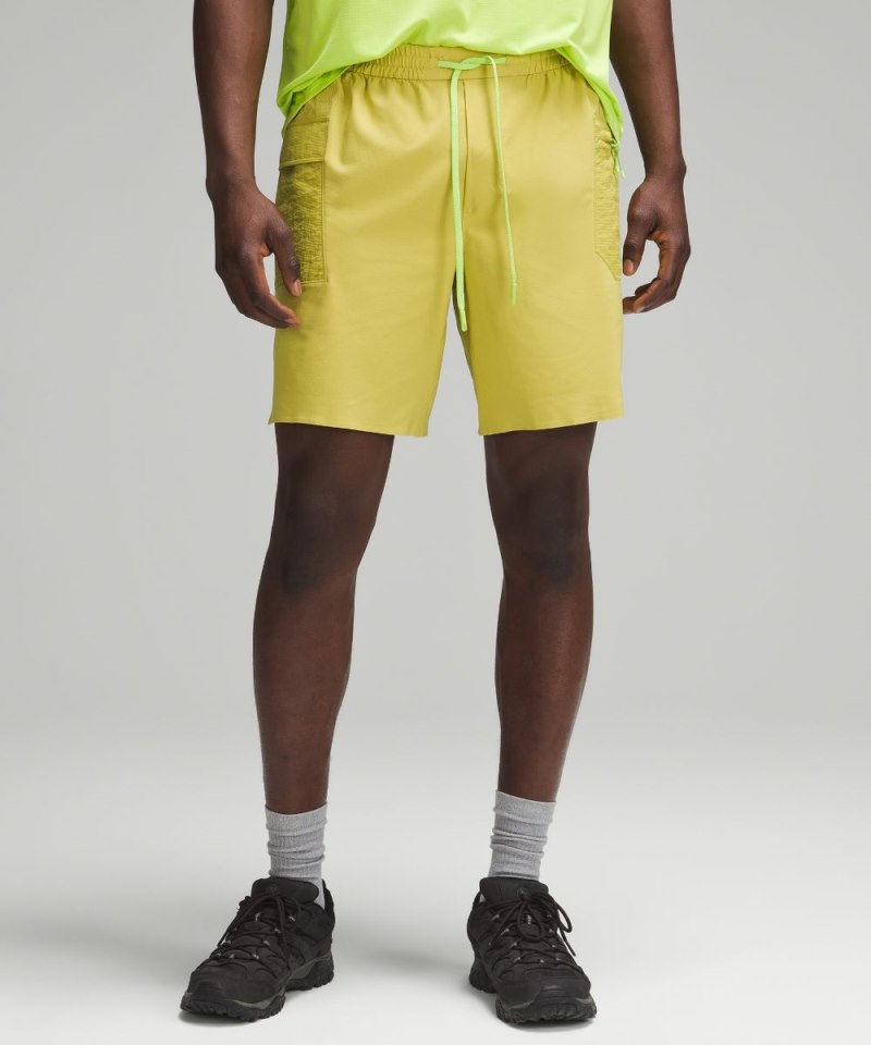 Lululemon Water-Repellent Hiking Short 8" Yellow Pear Online Outlet Sale