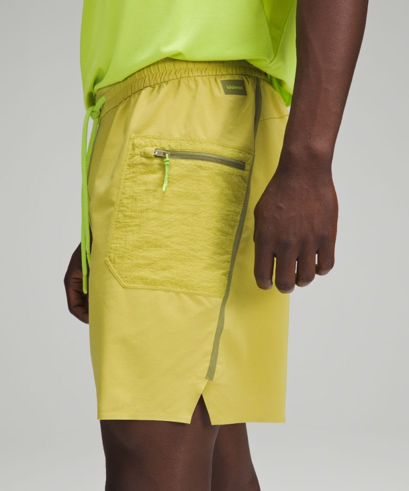 Lululemon Water-Repellent Hiking Short 8" Yellow Pear Online Outlet Sale